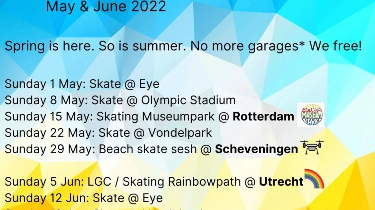 The Amsterdam planning for May and June of 2022 - True Supplies