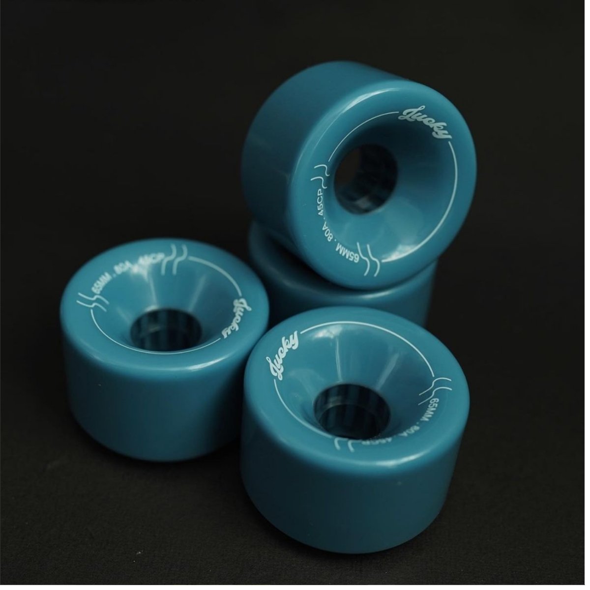 Lucky Wheels - Sixty Five - Sea Blue - 65mm / 80a (Set of 4 Wheels)____True Supplies