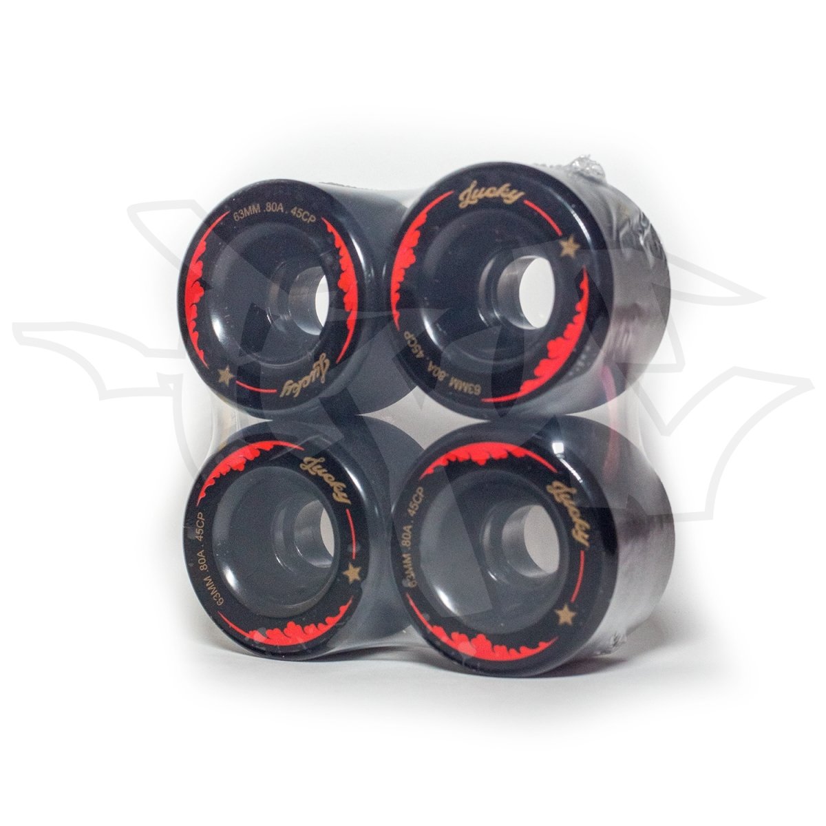 Lucky Wheels - Sixty Three - Black - 63mm / 80a (Set of 4 Wheels)____True Supplies