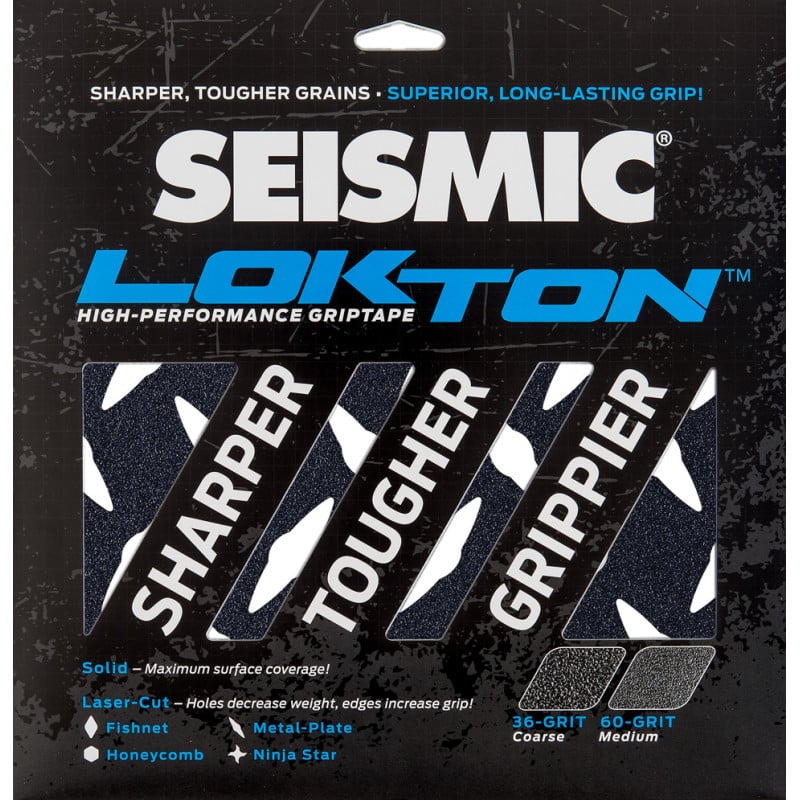 Seismic Lokton 36-grit Griptape sheets (3 pack)_Metal___True Supplies