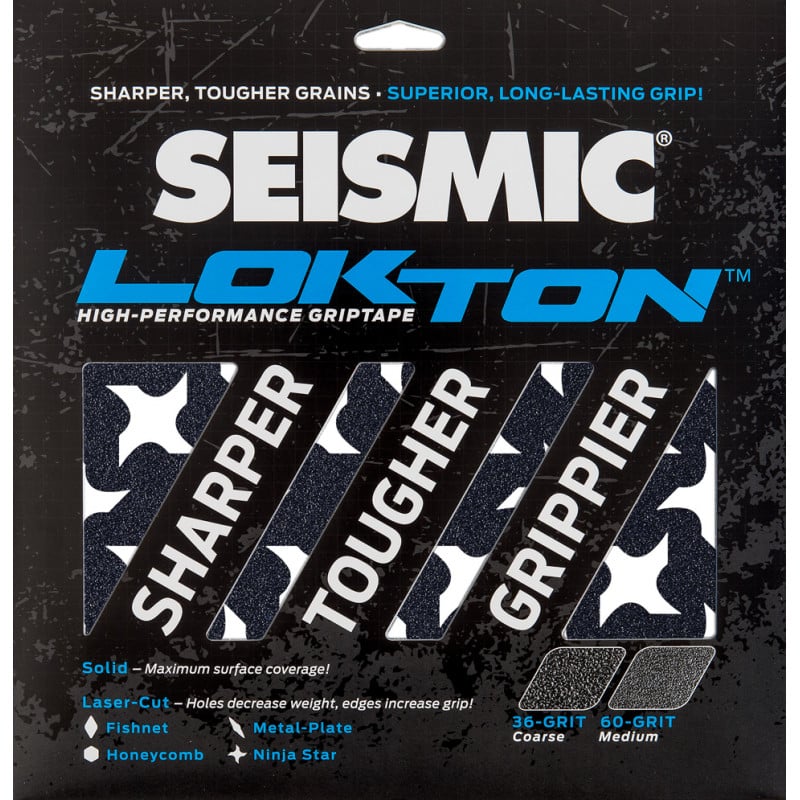Seismic Lokton 36-grit Griptape sheets (3 pack)_Ninja___True Supplies