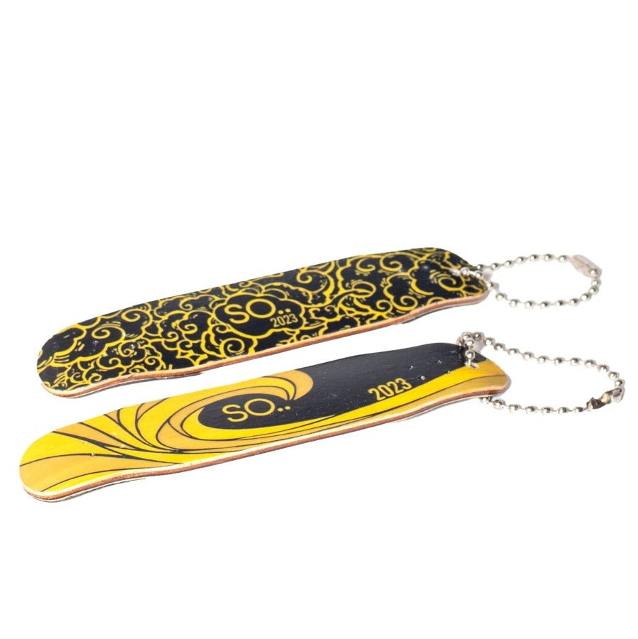 So.. 2023 Mini Longboard Key-Chain_Clouds___True Supplies