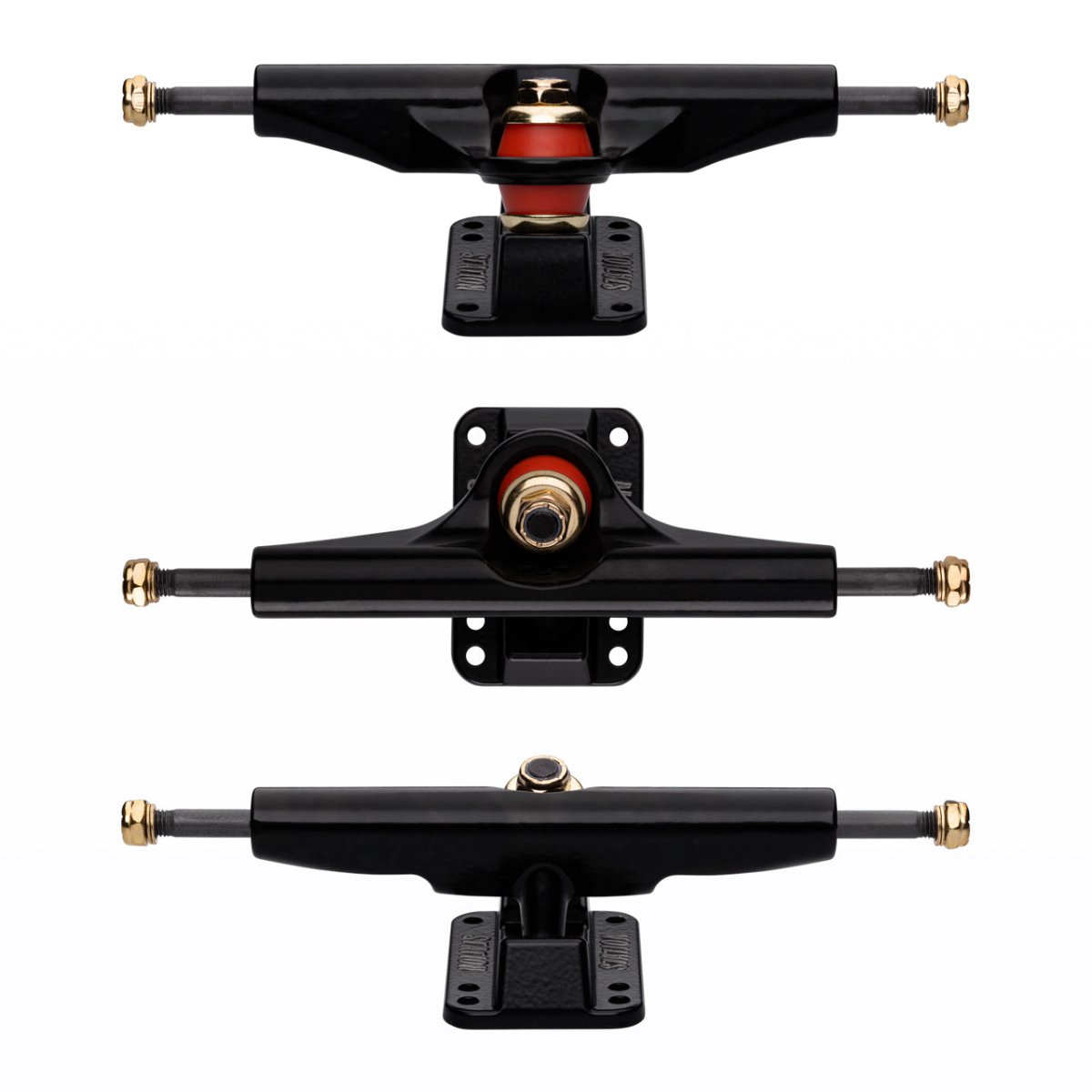 Station - Triple S V2 - Surfskate Trucks Set_Black (set incl. hardware)___True Supplies