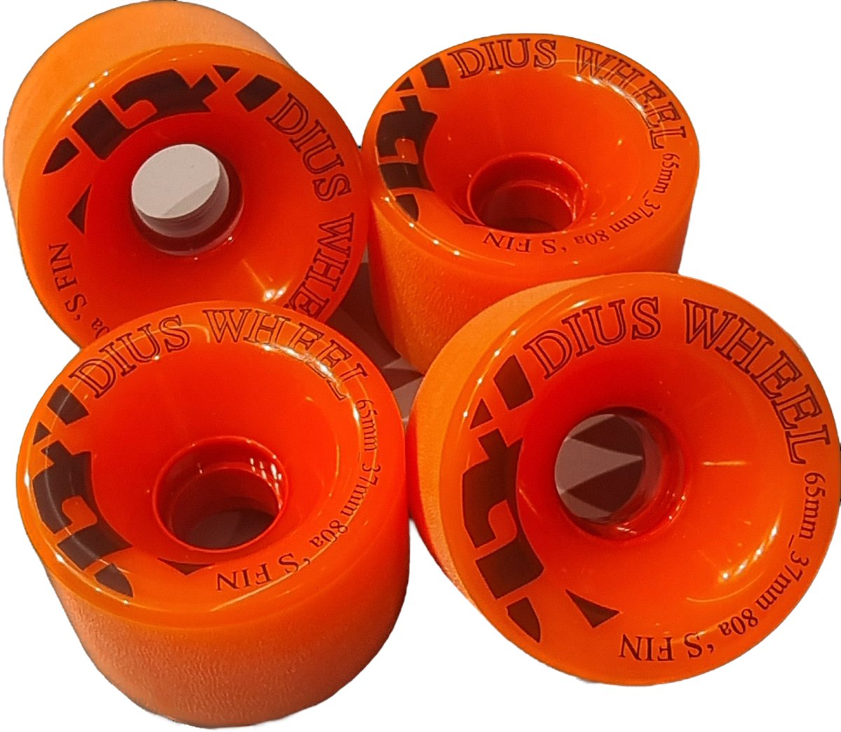 Dius S'Fin Wheels - 65mm 80a_Orange___True Supplies