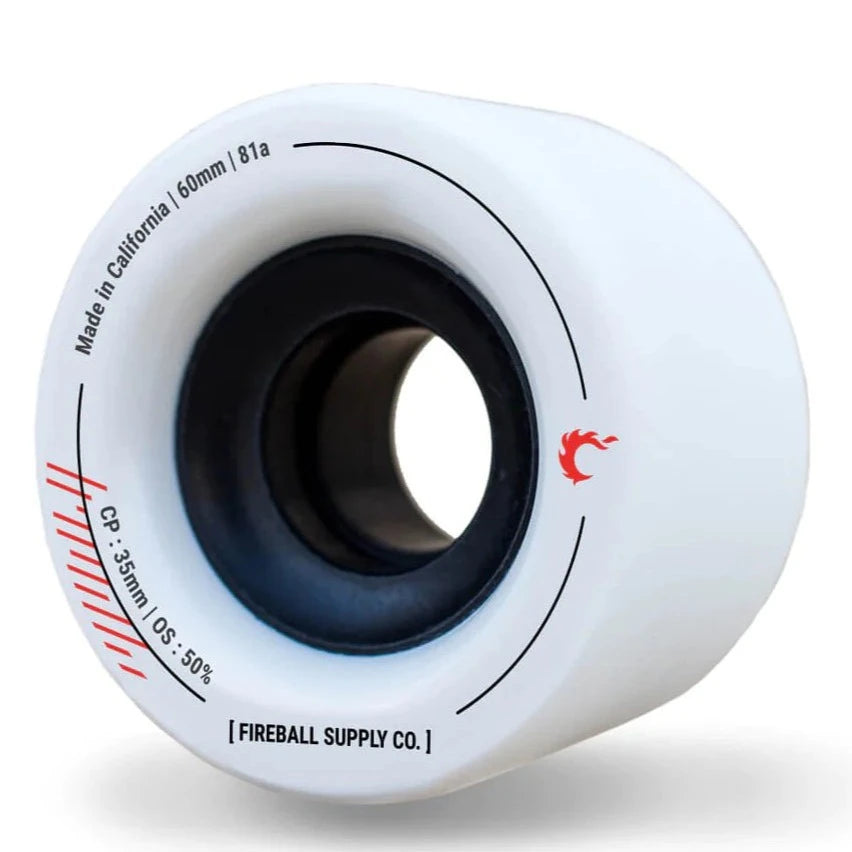 Fireball Tinder Wheels - 60mm / 81A_White___True Supplies