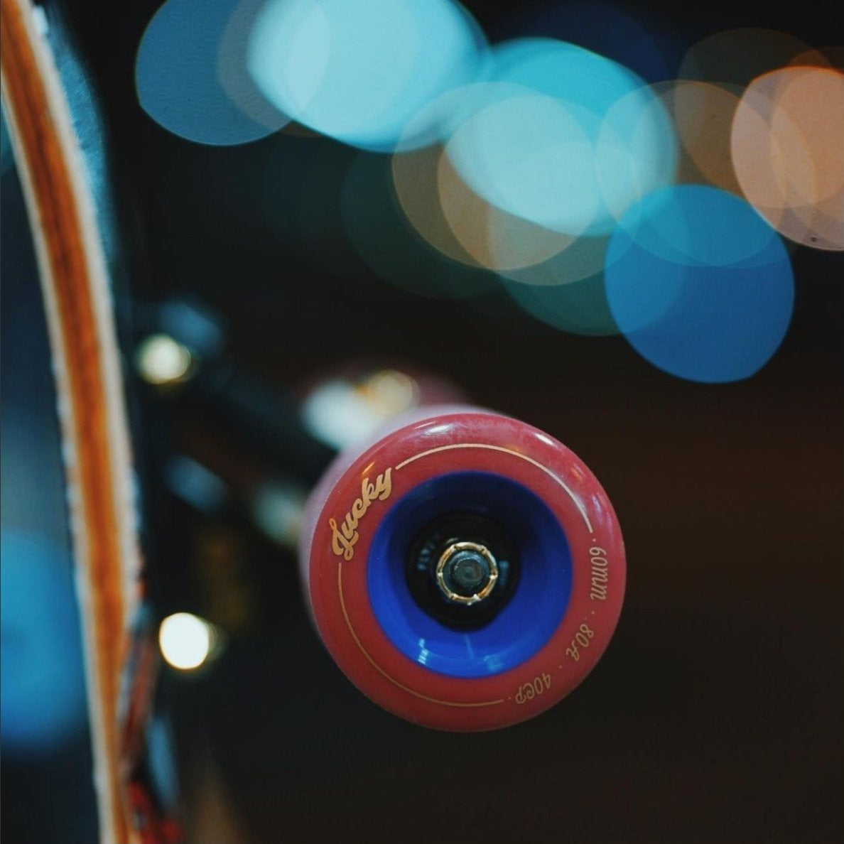 Lucky Wheels - Dark Red & Blue - 60mm / 80a (Set of 4 Wheels)____True Supplies
