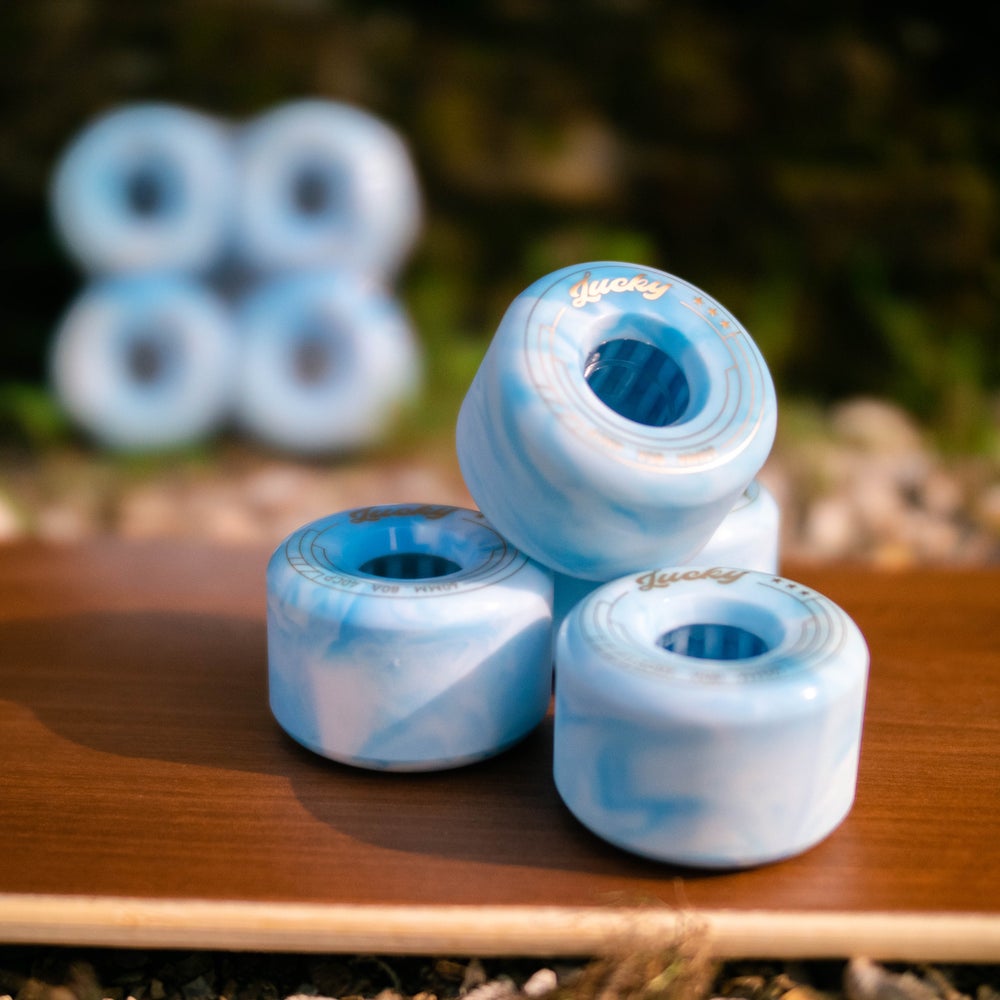 Lucky Wheels - Sky Sixties - 60mm / 80a (Set of 4 Wheels)_Sky Blue___True Supplies