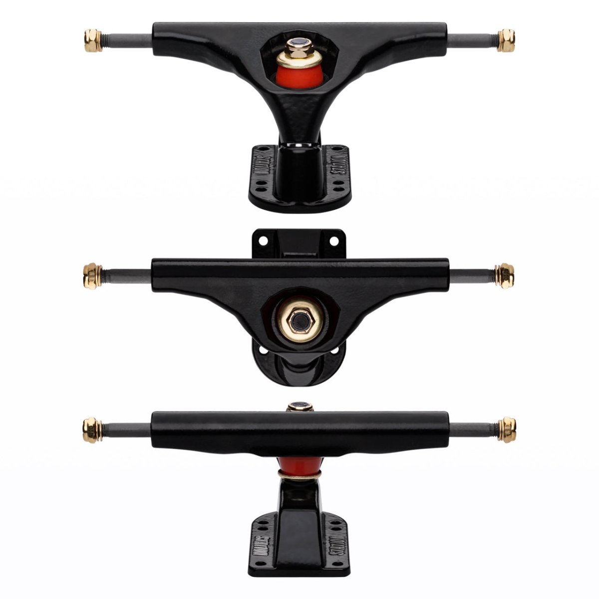 Station - Triple S V2 - Surfskate Trucks Set_Black (set incl. hardware)___True Supplies